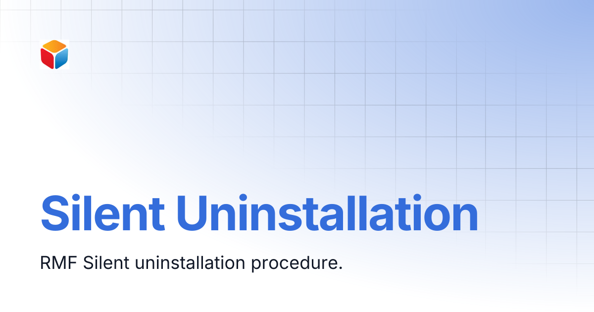 Silent Uninstallation | Redundancy Management Framework | Vega Systems
