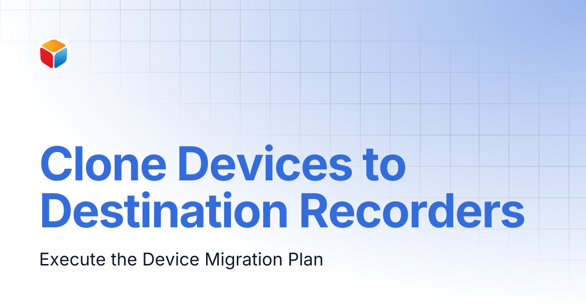 Clone Devices to Destination Recorders | XPort | Vega Systems